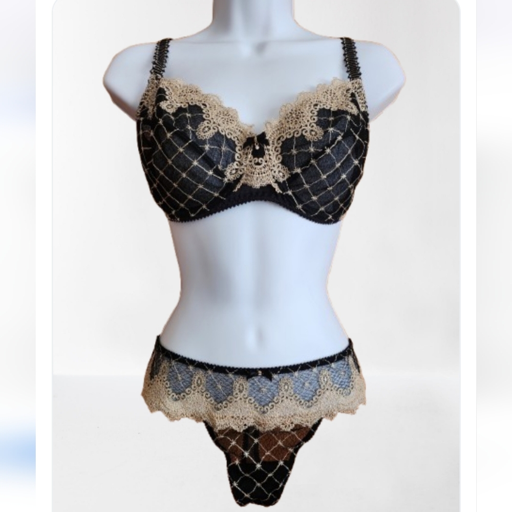 Triumph Lace Set- Bra Size 36D & Panties Size S/P
